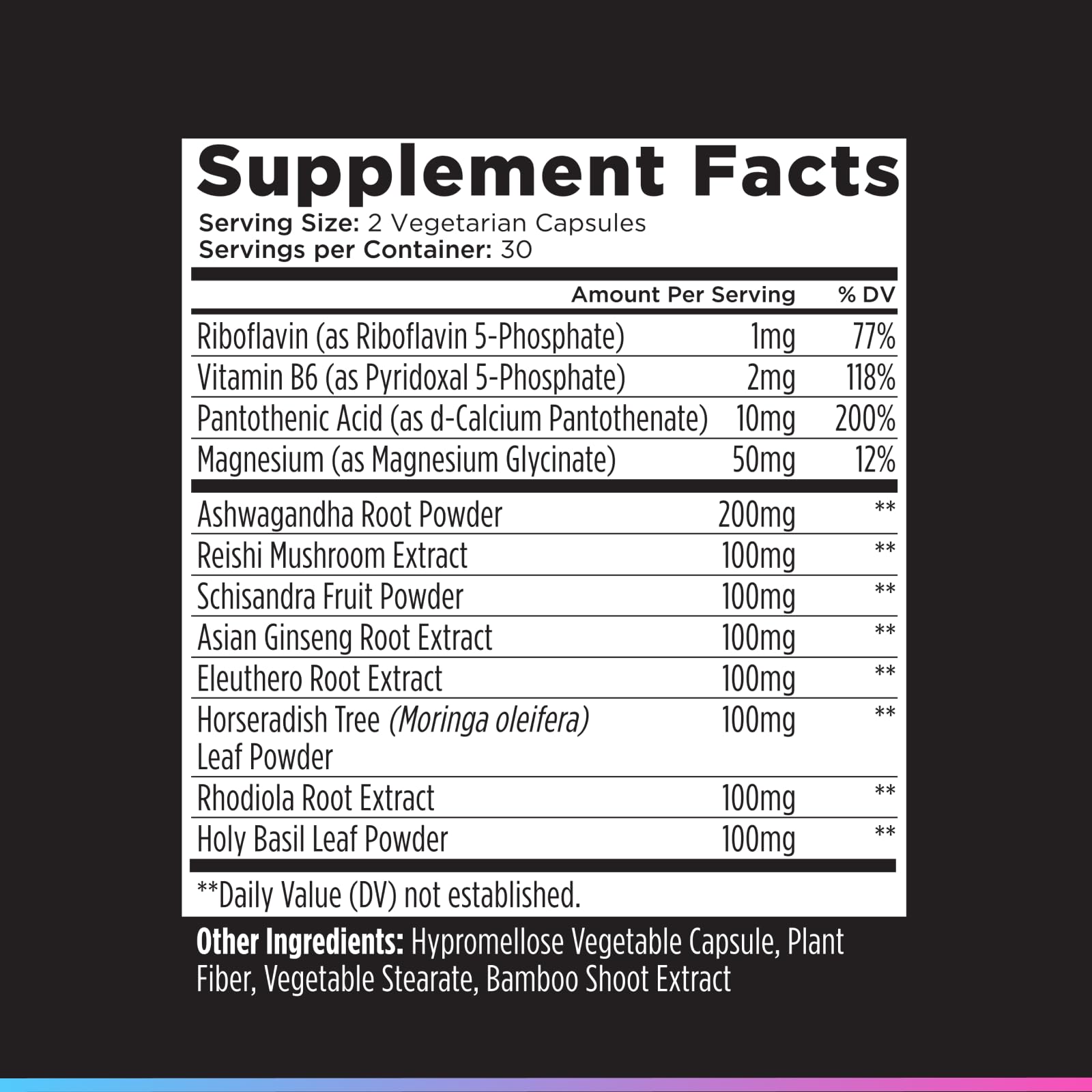 Livingood Daily Stress Support packaging display highlights vegan, gluten-free formula