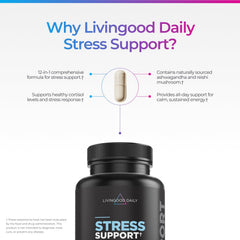 Serving with water shows easy daily use of Livingood Daily Stress Support