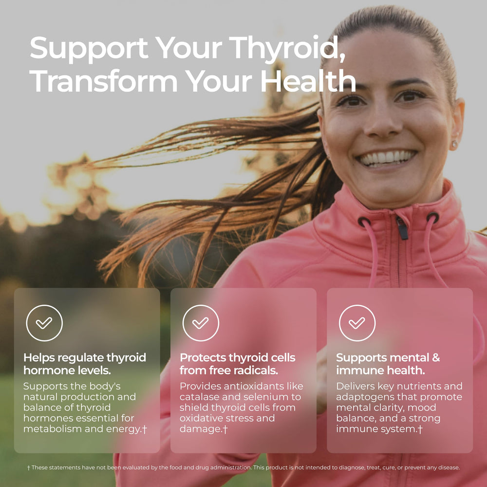 Livingood Daily Thyroid Support bottle pour demonstrates convenient open-and-add flexibility