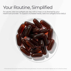 USA-made Livingood Daily omega supplement bottle label emphasizing non-GMO and gluten-free ingredients.