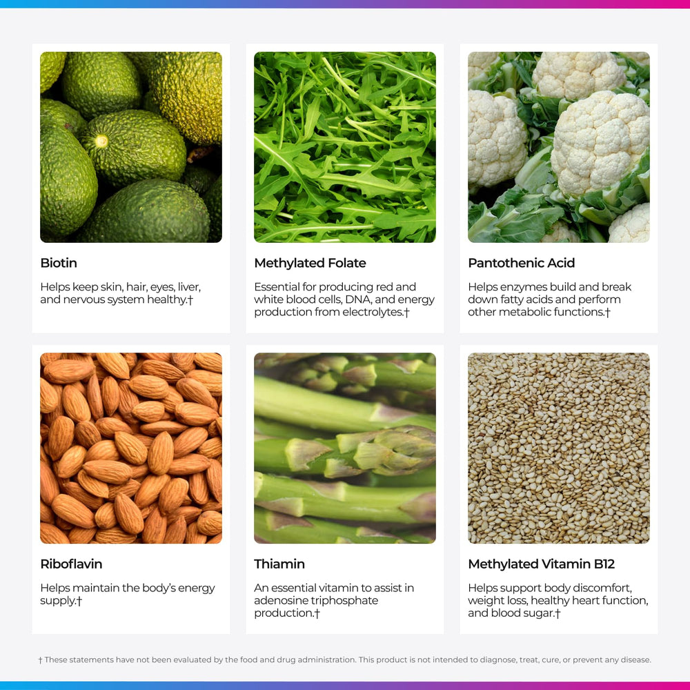 Livingood Daily Vitamin B Complex gluten-free vegan stamp on packaging.