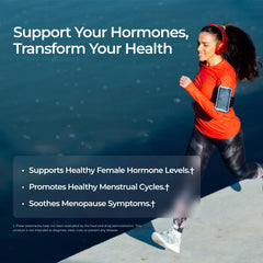 Livingood Daily Women’s Hormone Support capsules opened into a smoothie for easy daily use.