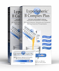 LivOn Lypo-Spheric B Complex Plus packets for on-the-go energy support