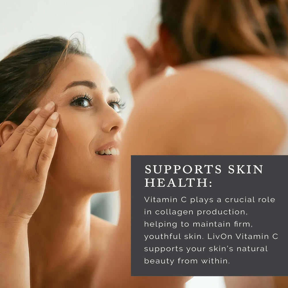 LivOn Vitamin C pack highlights vegan, non-GMO ingredients and liposomal delivery.