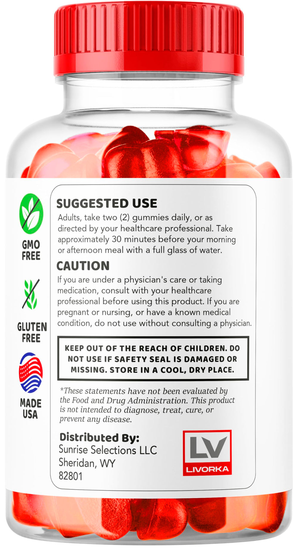 LIVORKA ActivBoost Keto Gummies glass jar presentation looks premium.