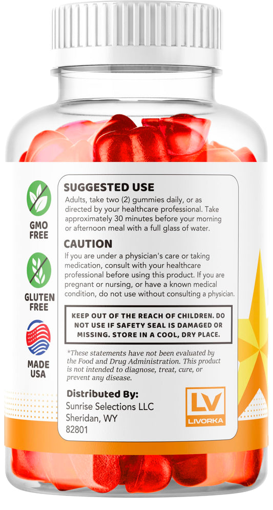 LIVORKA All Star Keto Gummies bottle close-up showing natural ingredients and flavor
