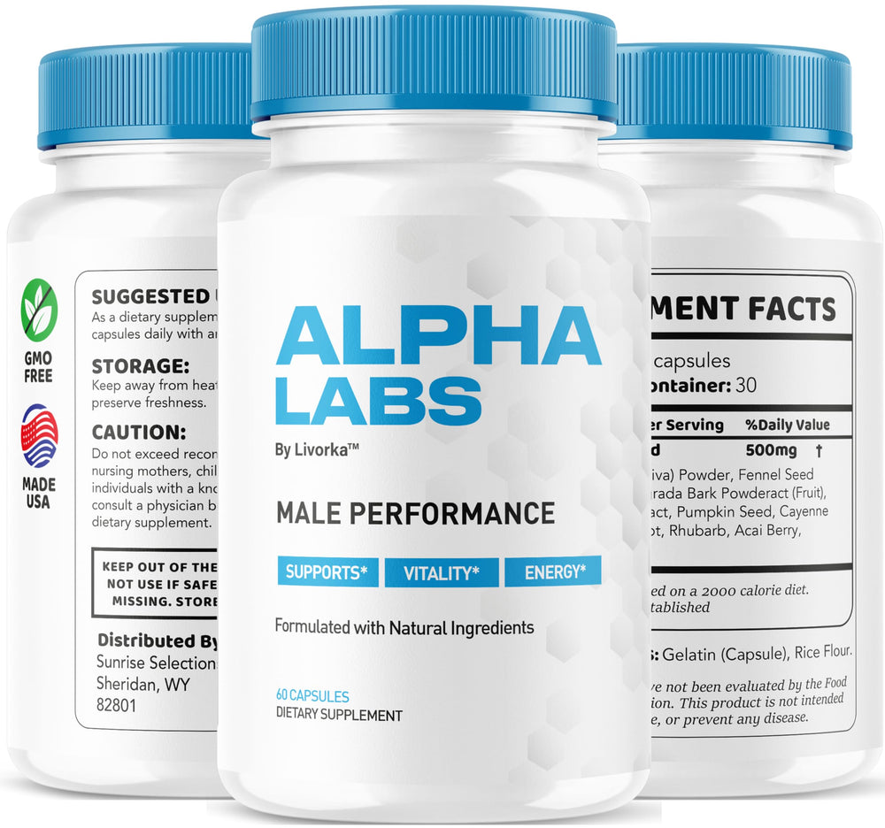 LIVORKA Alpha Labs on a shelf ready for daily regimen.
