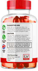LIVORKA Alpha Surge gummies closeup emphasizes flavor and 1050mg blend.