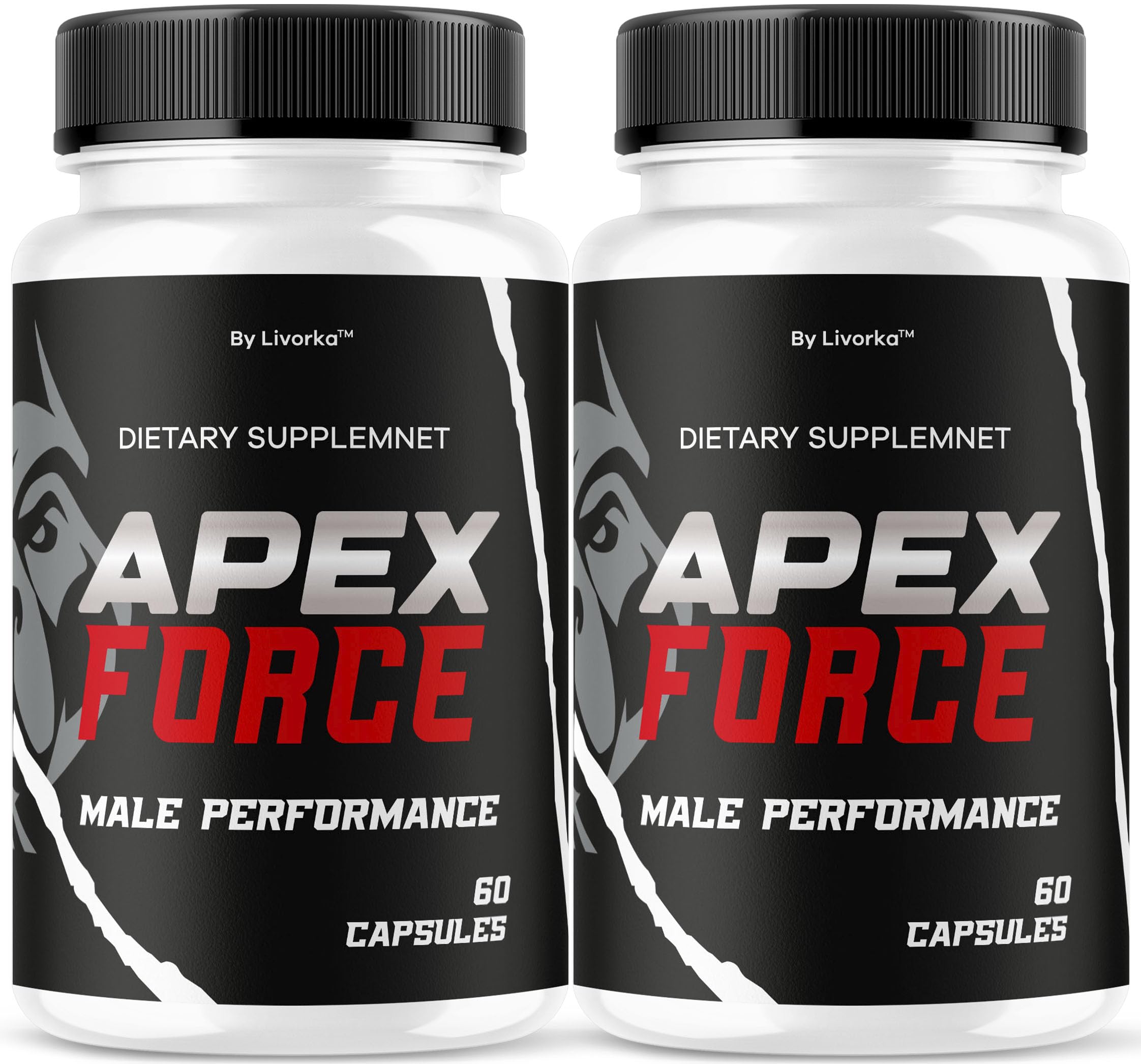 LIVORKA Apex Force 2-pack bottles for a convenient two-month daily routine.