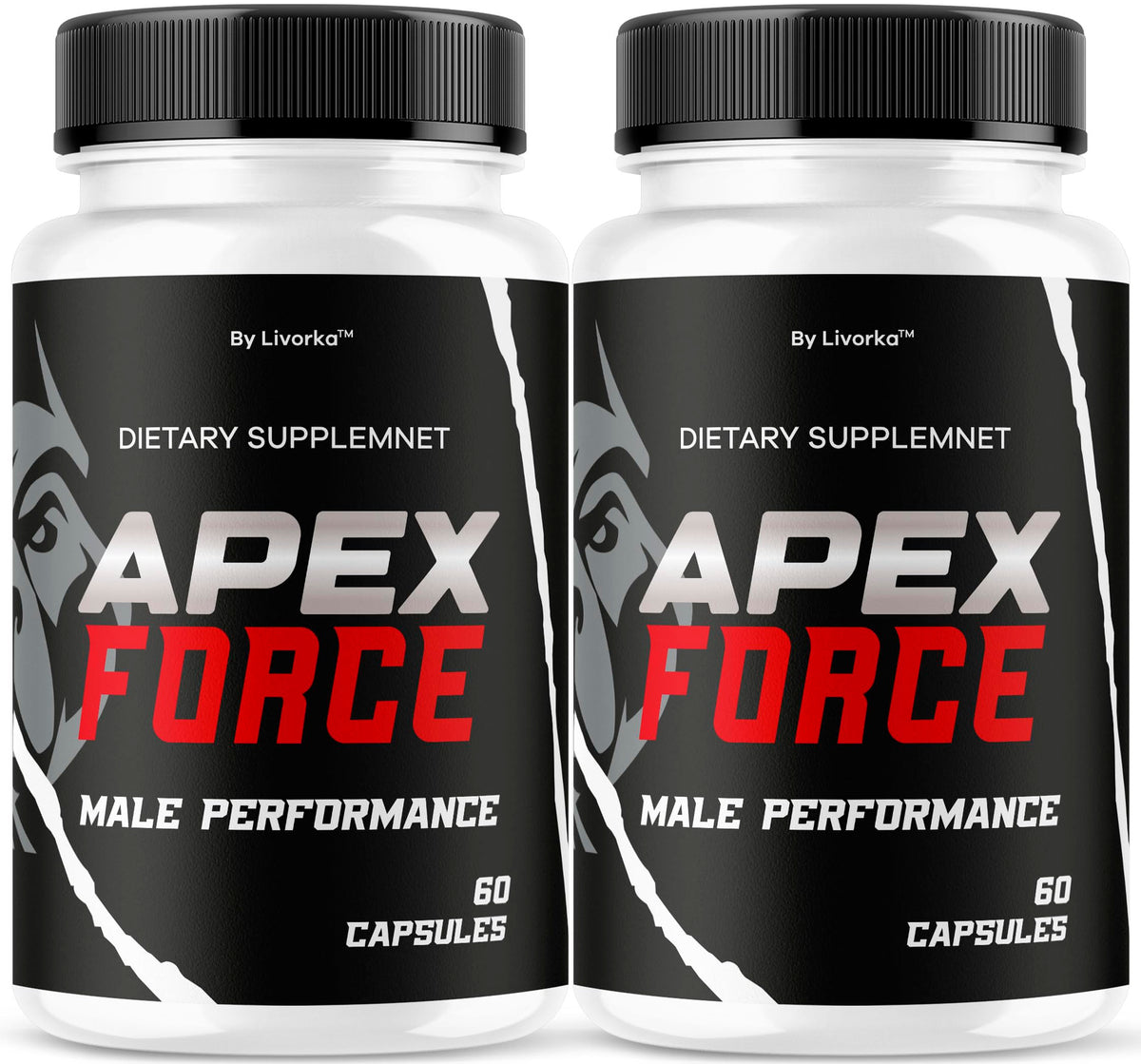 LIVORKA Apex Force 2-pack bottles for a convenient two-month daily routine.