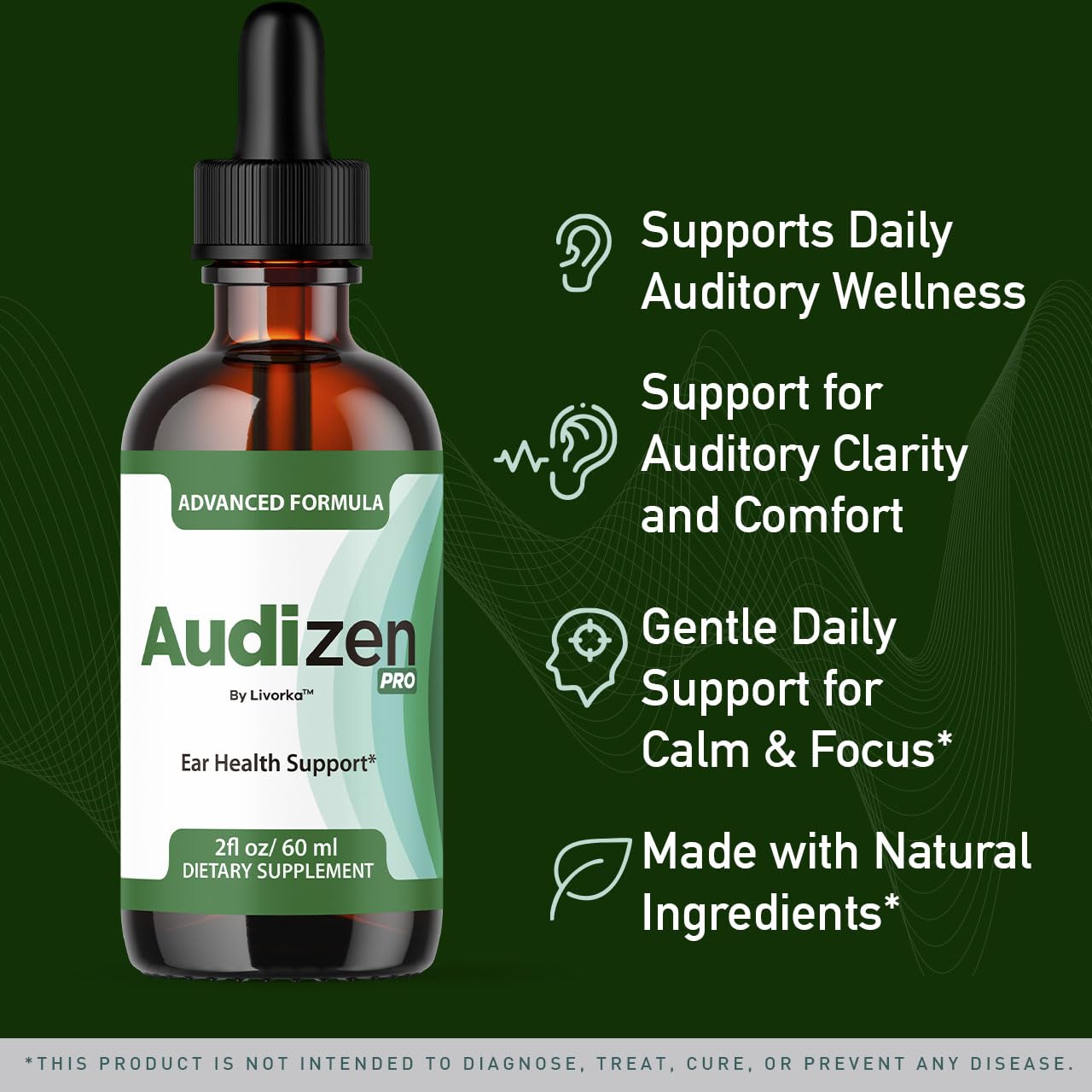 LIVORKA Audizen Pro drops being measured for simple daily dosing