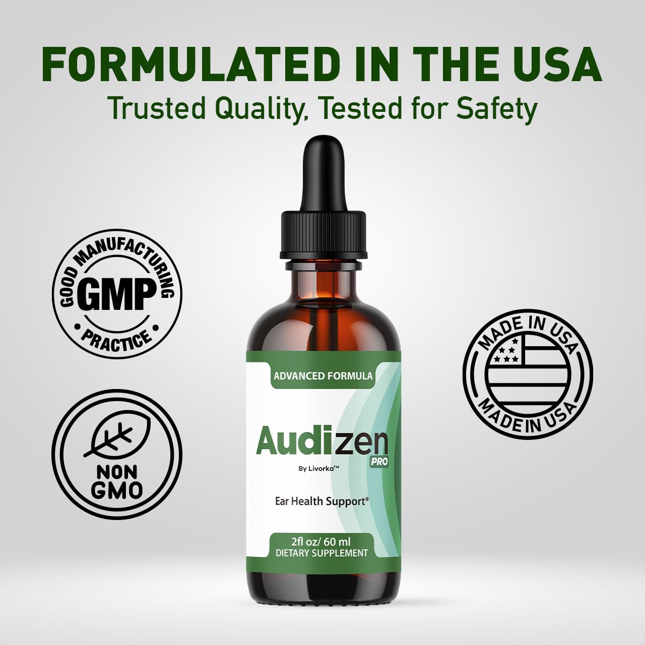 LIVORKA Audizen Pro drops with smooth-taste formula for easy swallowing