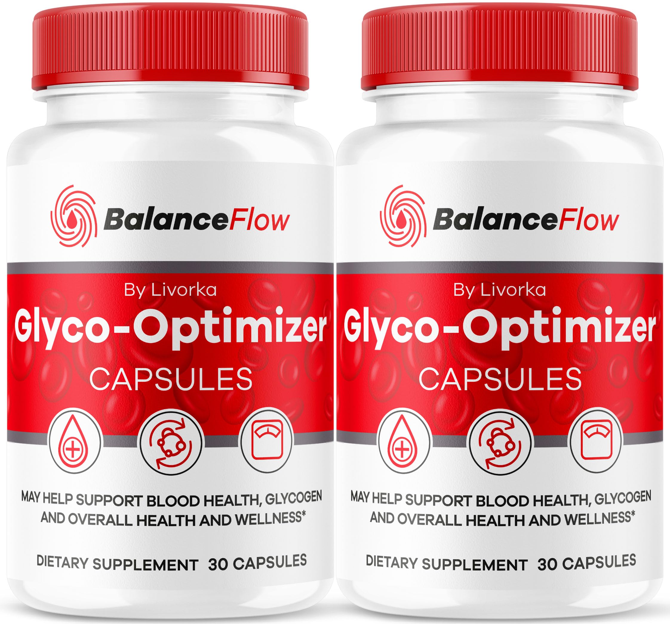 LIVORKA Balance Flow bottle front view may support healthy glyco balance