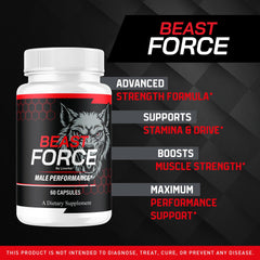 Close-up of Livorka Beast Force capsules showing natural formula