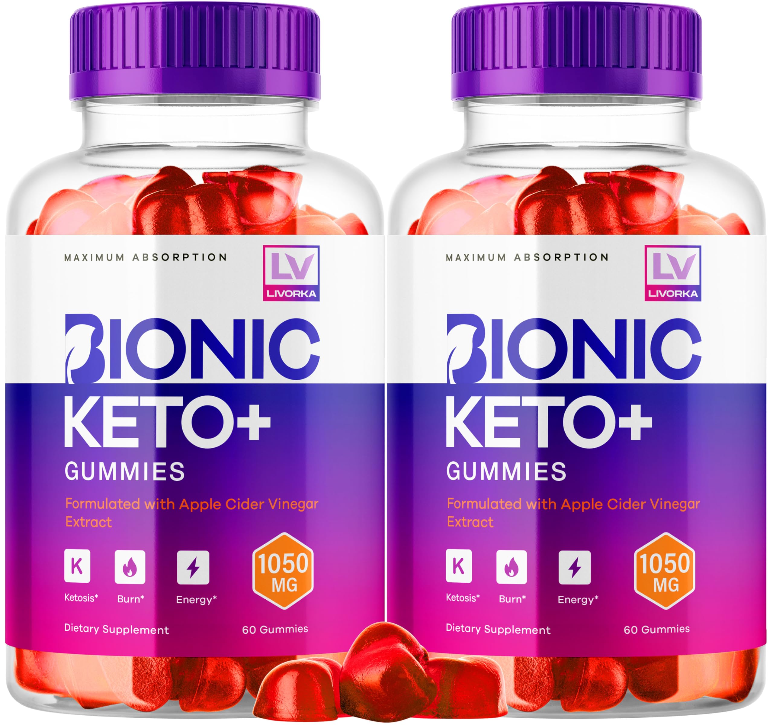 LIVORKA Bionic Keto ACV Gummies bottle for easy daily supplementation