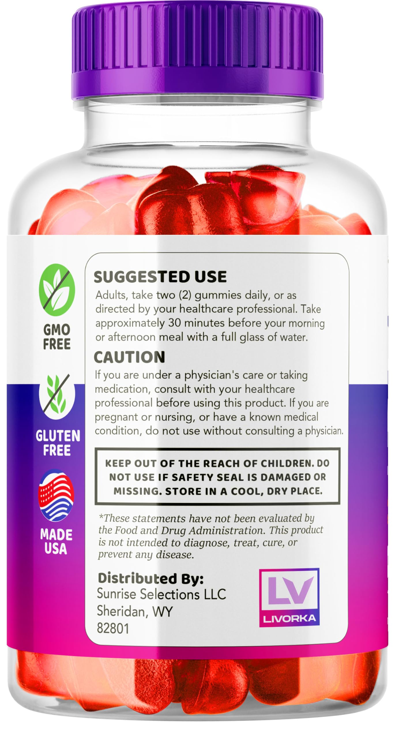 LIVORKA Bionic Keto serving-size graphic for daily intake
