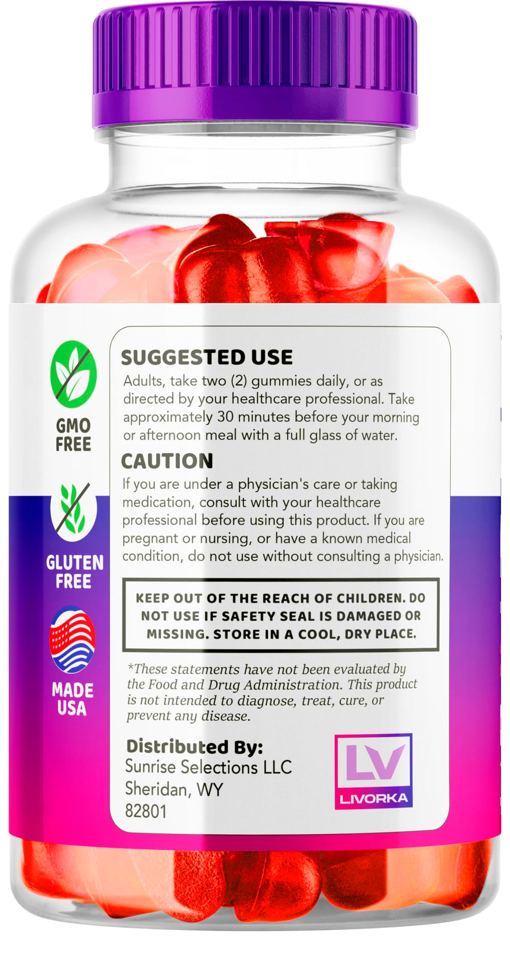 LIVORKA Bionic Keto serving-size graphic for daily intake