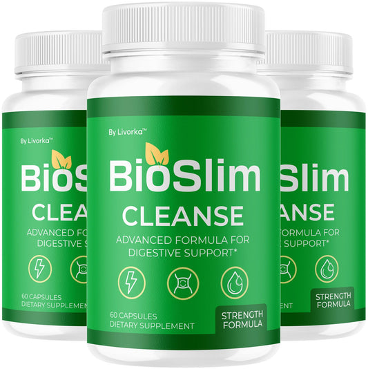 LIVORKA BioSlim Cleanse bottle front view highlighting daily digestive support