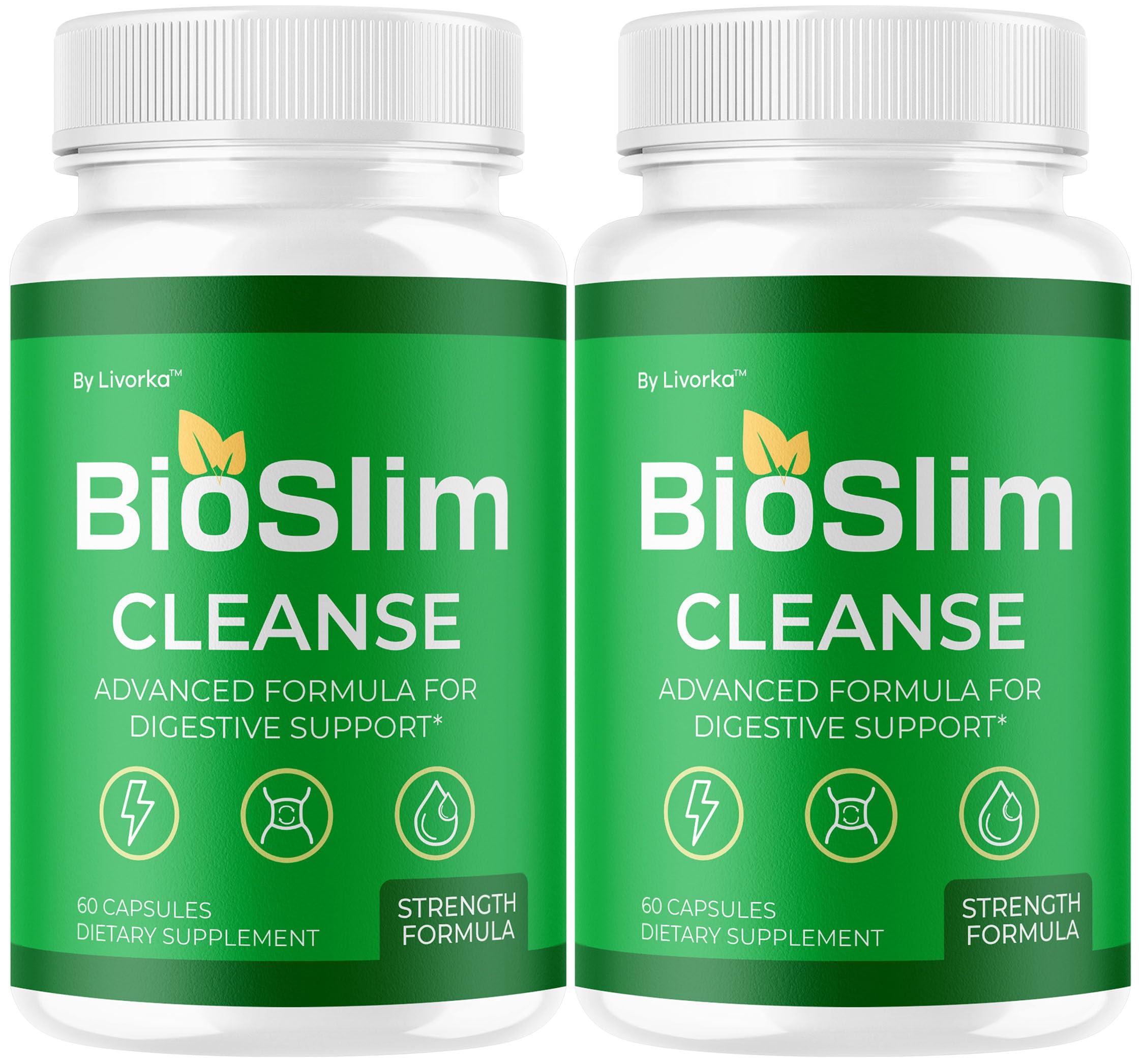 LIVORKA BioSlim Cleanse capsules bottle for daily digestive support.