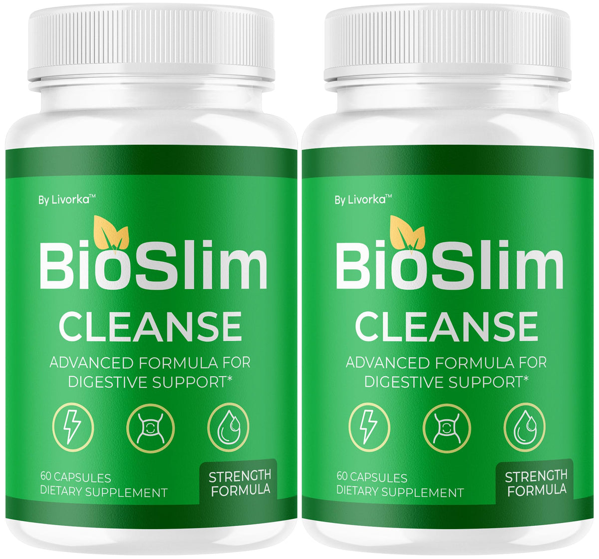 LIVORKA BioSlim Cleanse capsules bottle for daily digestive support.