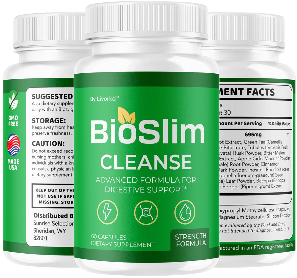 LIVORKA BioSlim Cleanse capsules dual-pack product image.