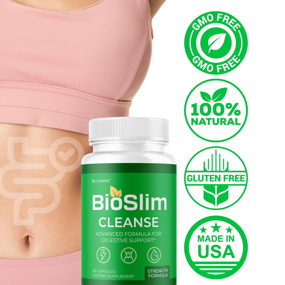 LIVORKA BioSlim Cleanse digestive support illustration conveys wellness benefits