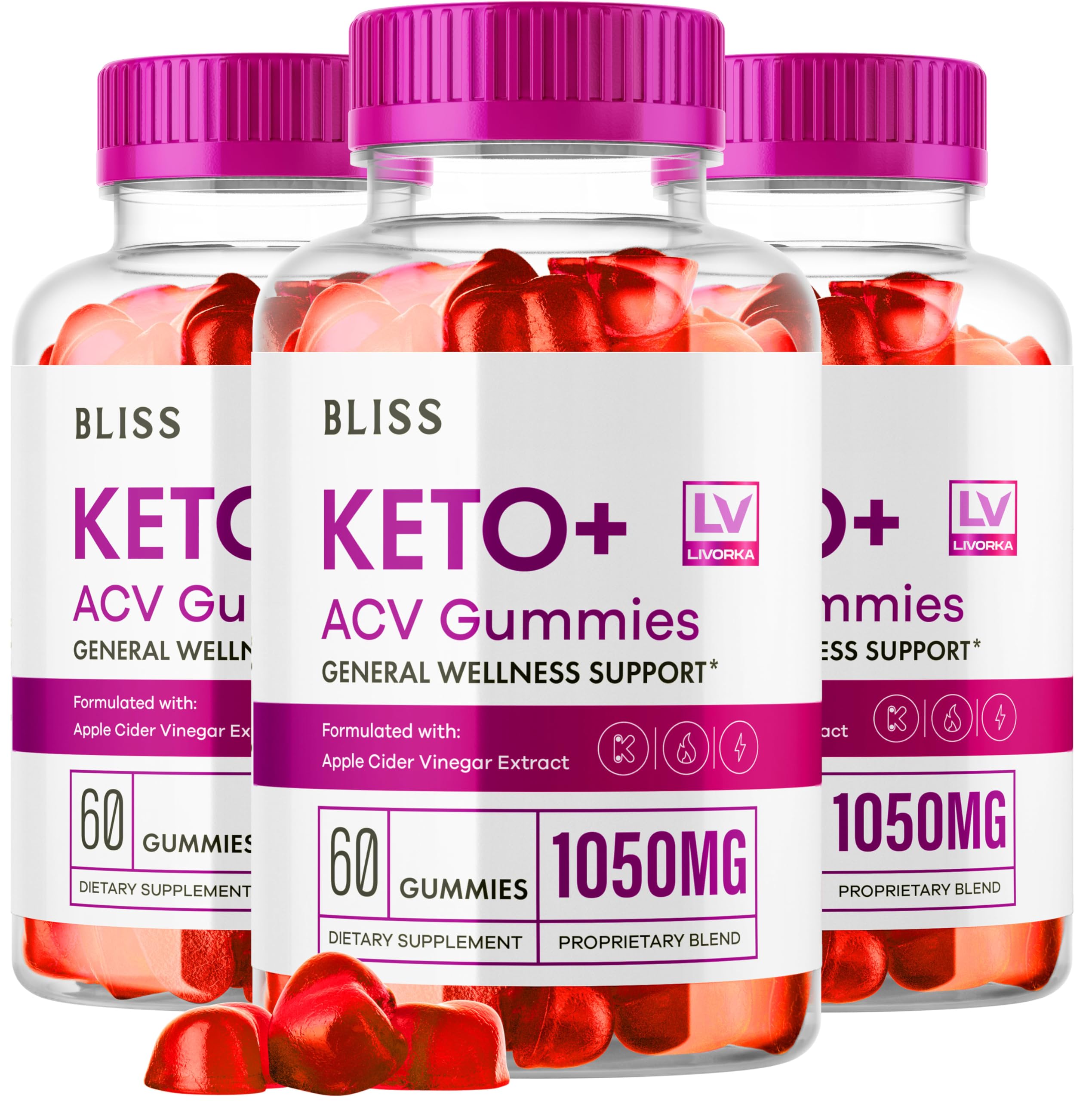 LIVORKA Bliss Keto ACV Gummies bottle front showing the product in a daily wellness routine