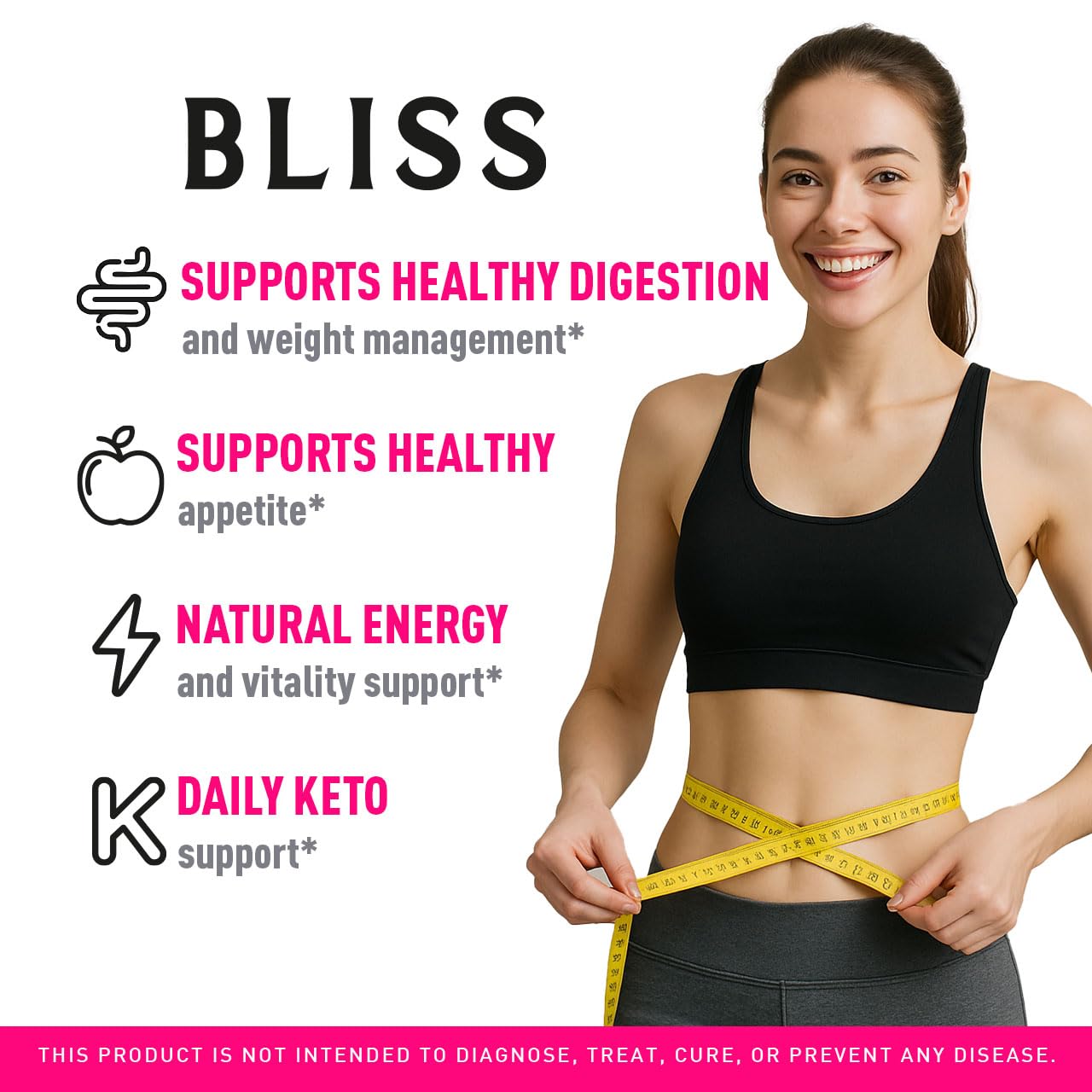 Close-up of Bliss Keto ACV Gummies showing chewy texture for daily keto support.