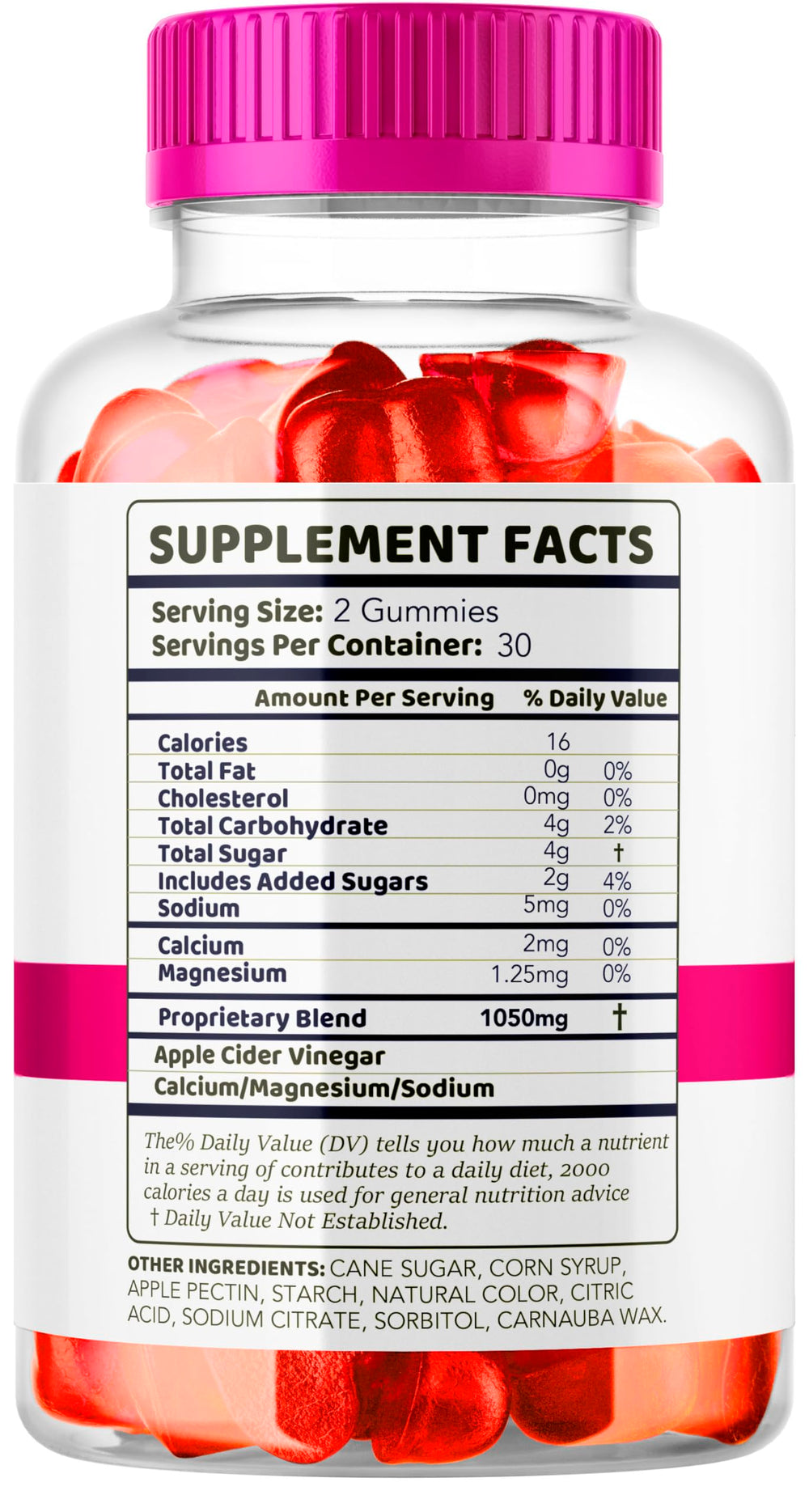 Label information for Bliss Keto ACV Gummies indicating dietary notes
