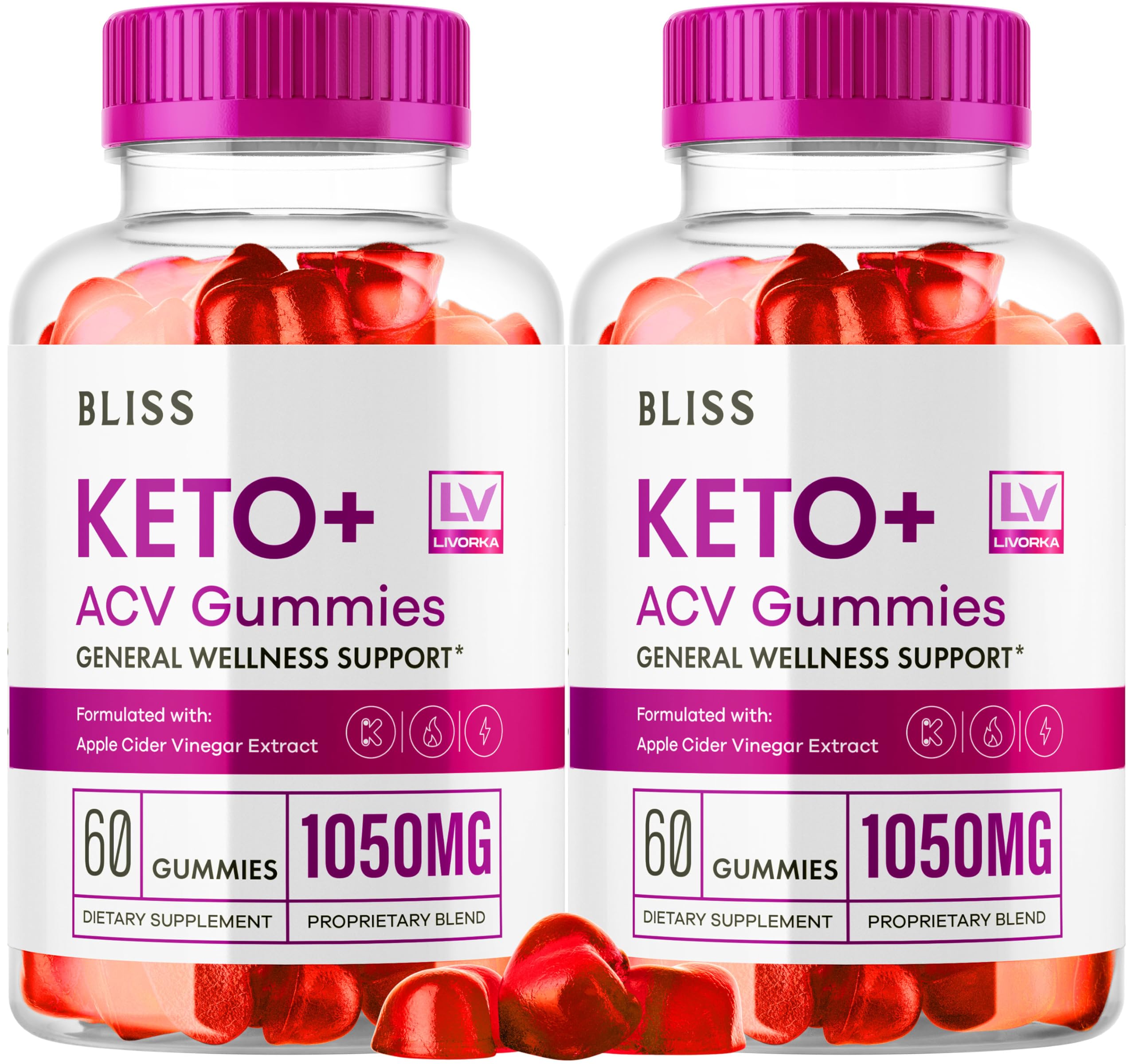 LIVORKA Bliss Keto ACV Gummies pack front view for easy daily use.