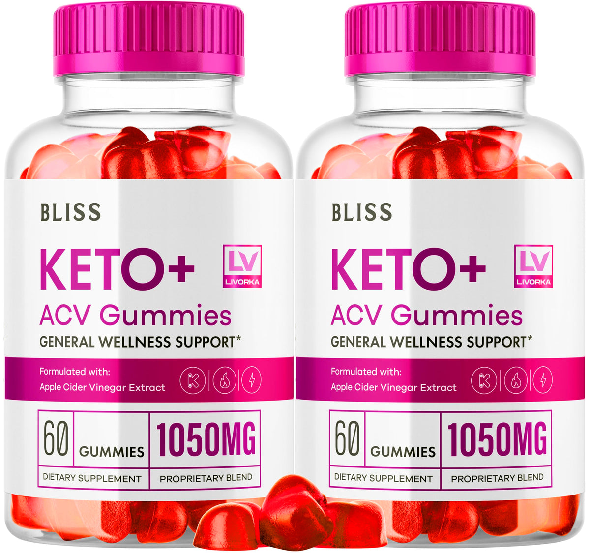 LIVORKA Bliss Keto ACV Gummies pack front view for easy daily use.