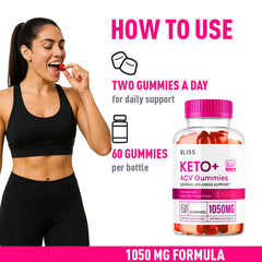 Serving size of Bliss Keto ACV Gummies as part of a daily routine