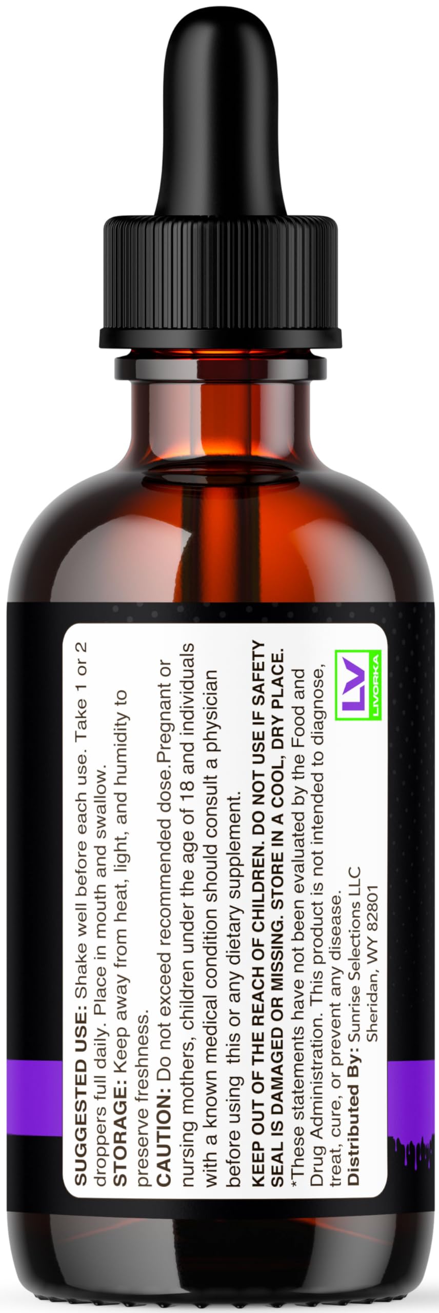 Livorka Bliss of Utopia Drops dropper in use for precise dosing.