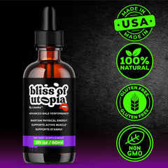 Livorka Bliss of Utopia Drops packaging in a three-pack for a three-month supply.