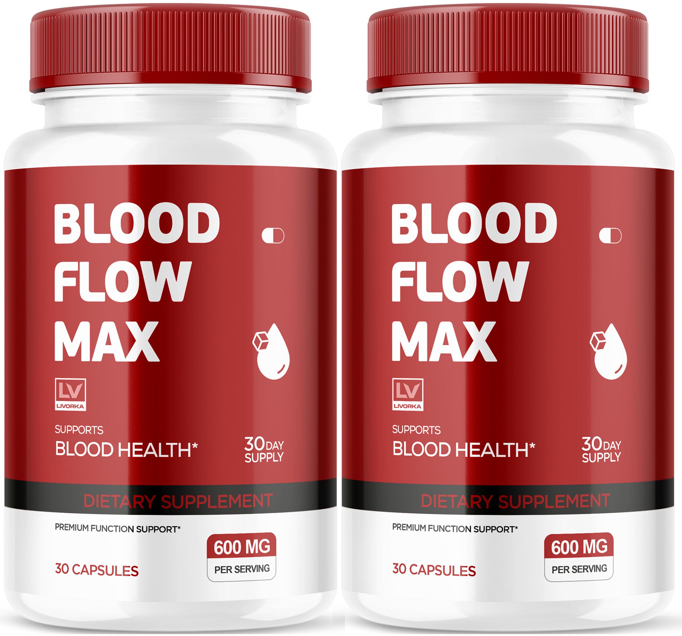 LIVORKA Blood Flow Max bottle in a two-pack set for daily wellness