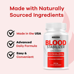 Livorka Blood Stabilizer bottle held for scale in routine use.