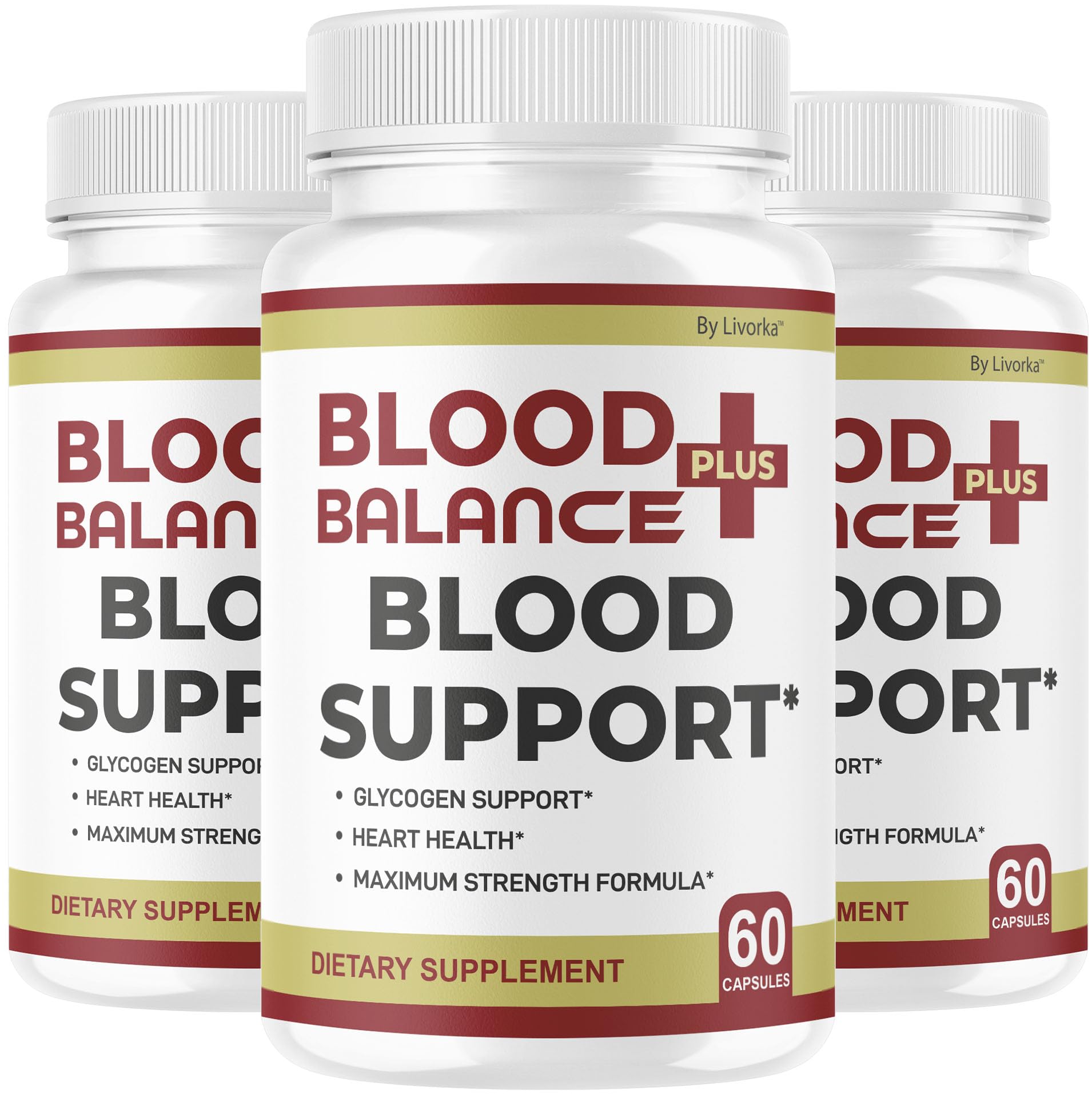 LIVORKA BloodBalance Plus capsules bottle front for daily wellness support.