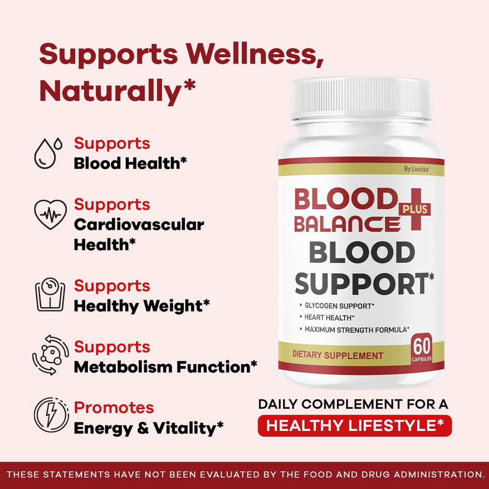 LIVORKA BloodBalance Plus capsules with water for easy daily intake