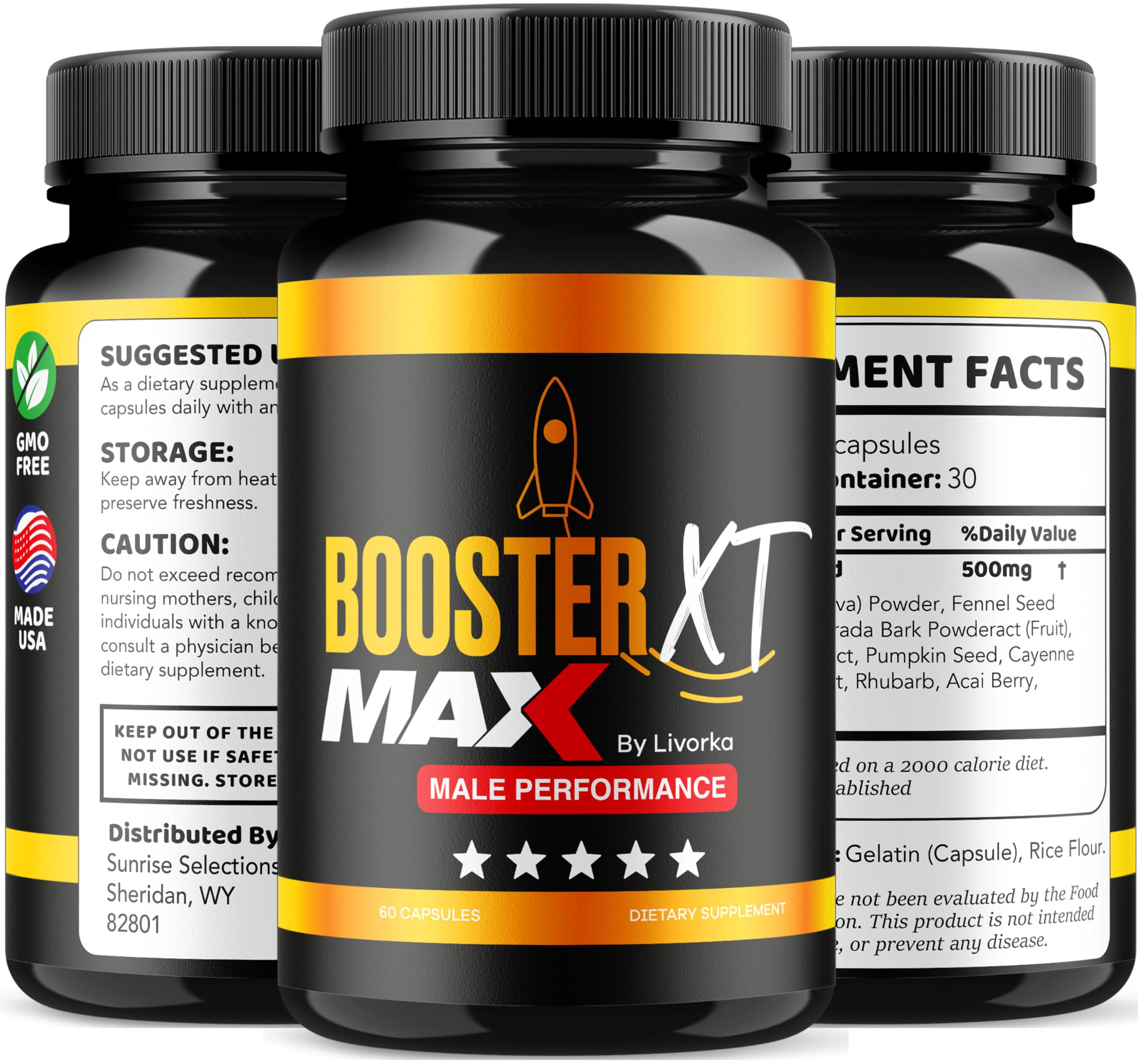 LIVORKA BoosterXT bottle opened to reveal neat capsules for regular supplementation.