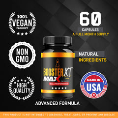 LIVORKA BoosterXT capsules with a glass of water illustrating easy daily dosing.