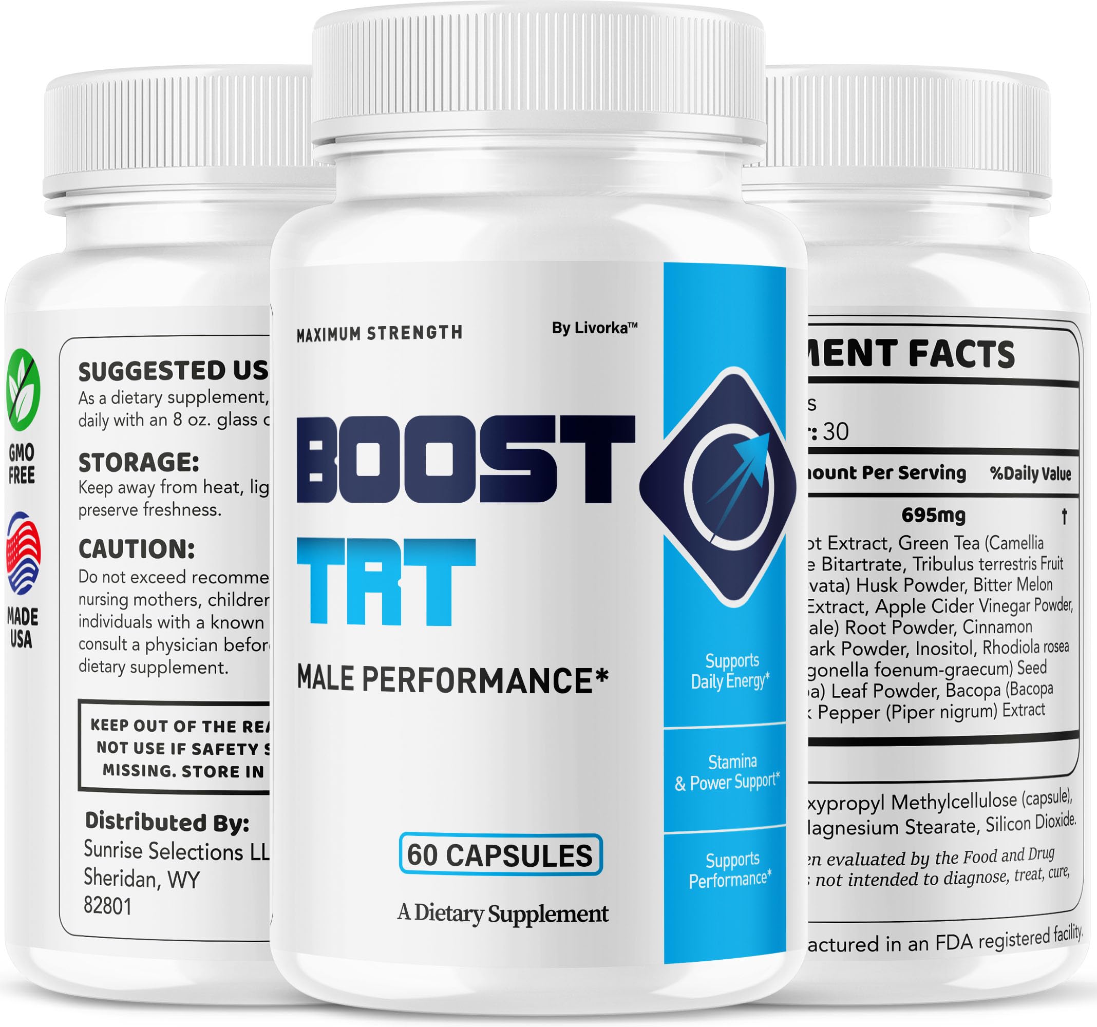 Lifestyle scene with an active man using BoostTRT for daytime energy.