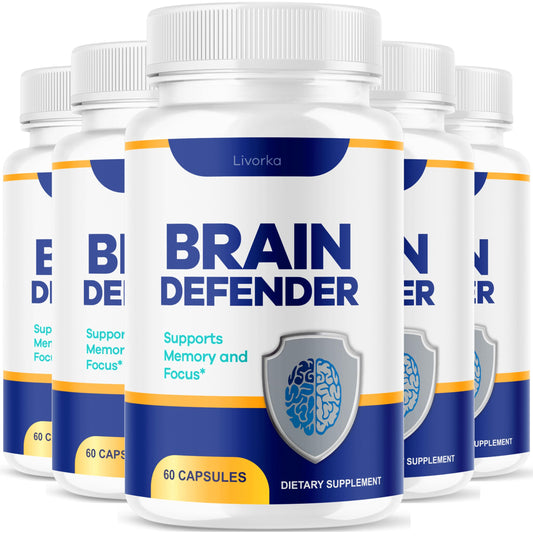 LIVORKA Brain Defender bottle front view for daily focus support