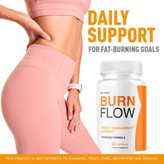 LIVORKA Burn Flow bottle with label highlighting an advanced wellness formula