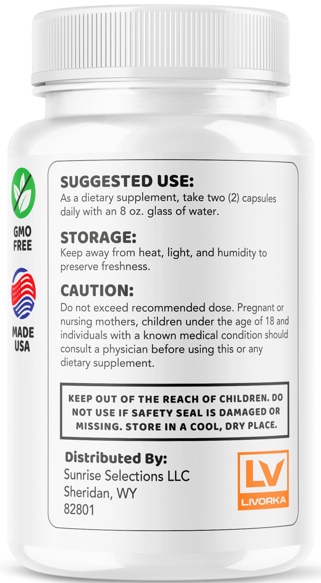 LIVORKA Burn Flow bottle open with capsules visible