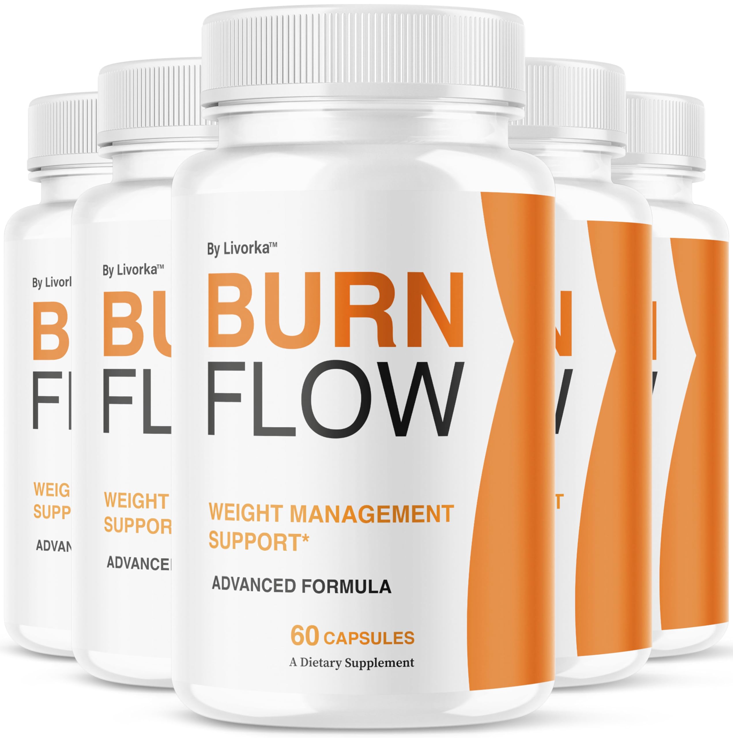 LIVORKA Burn Flow bottle on a clean surface signaling digestive support