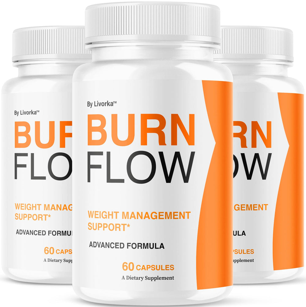 LIVORKA Burn Flow capsules on front label, emphasizing digestive support.