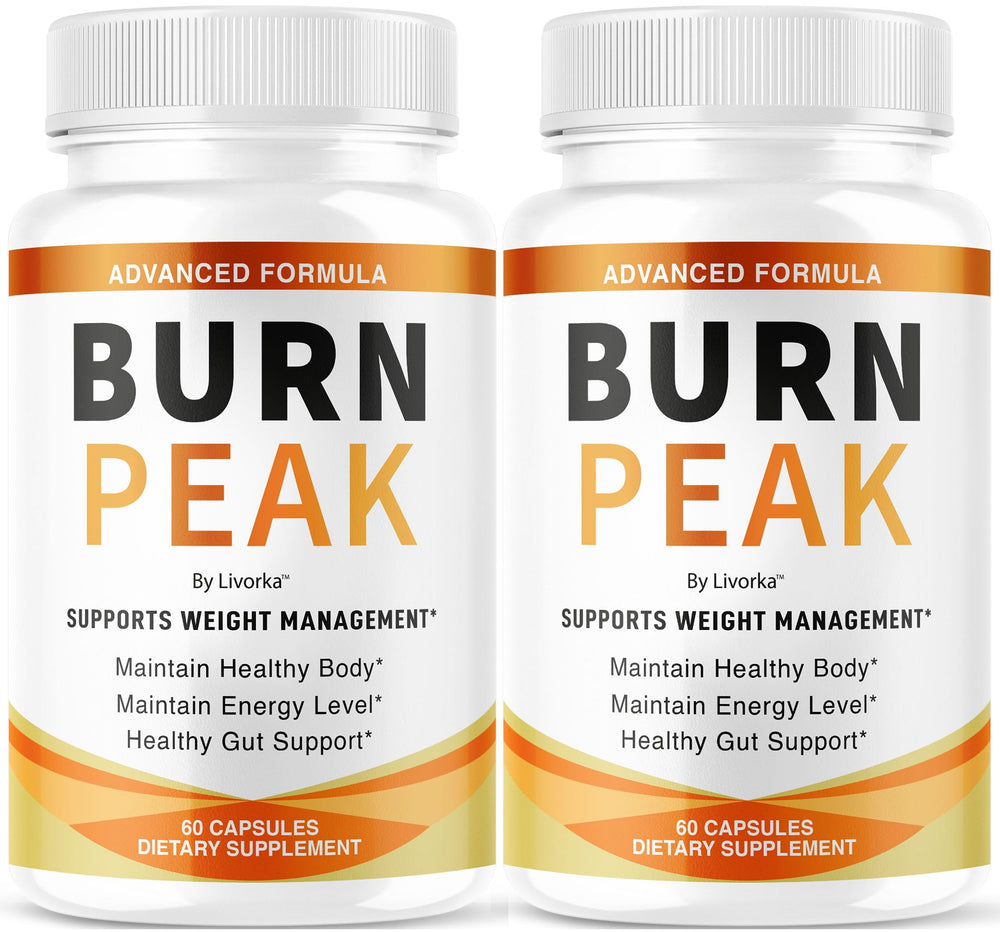 LIVORKA Burn Peak capsules in a bottle for daily wellness support.