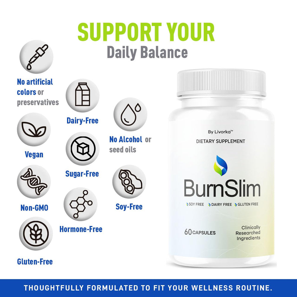 LIVORKA Burn Slim Capsules with a glass of water for simple intake.