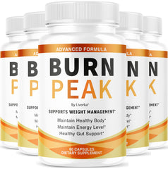 LIVORKA BurnPeak bottle on a clean counter highlighting premium all-natural formula for daily energy.