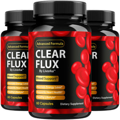 LIVORKA Clear Flux bottle front with 3-month supply for daily wellness.